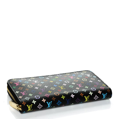 Louis Vuitton Monogram Multicolor Zippy Wallet Black Violet 4 of 6