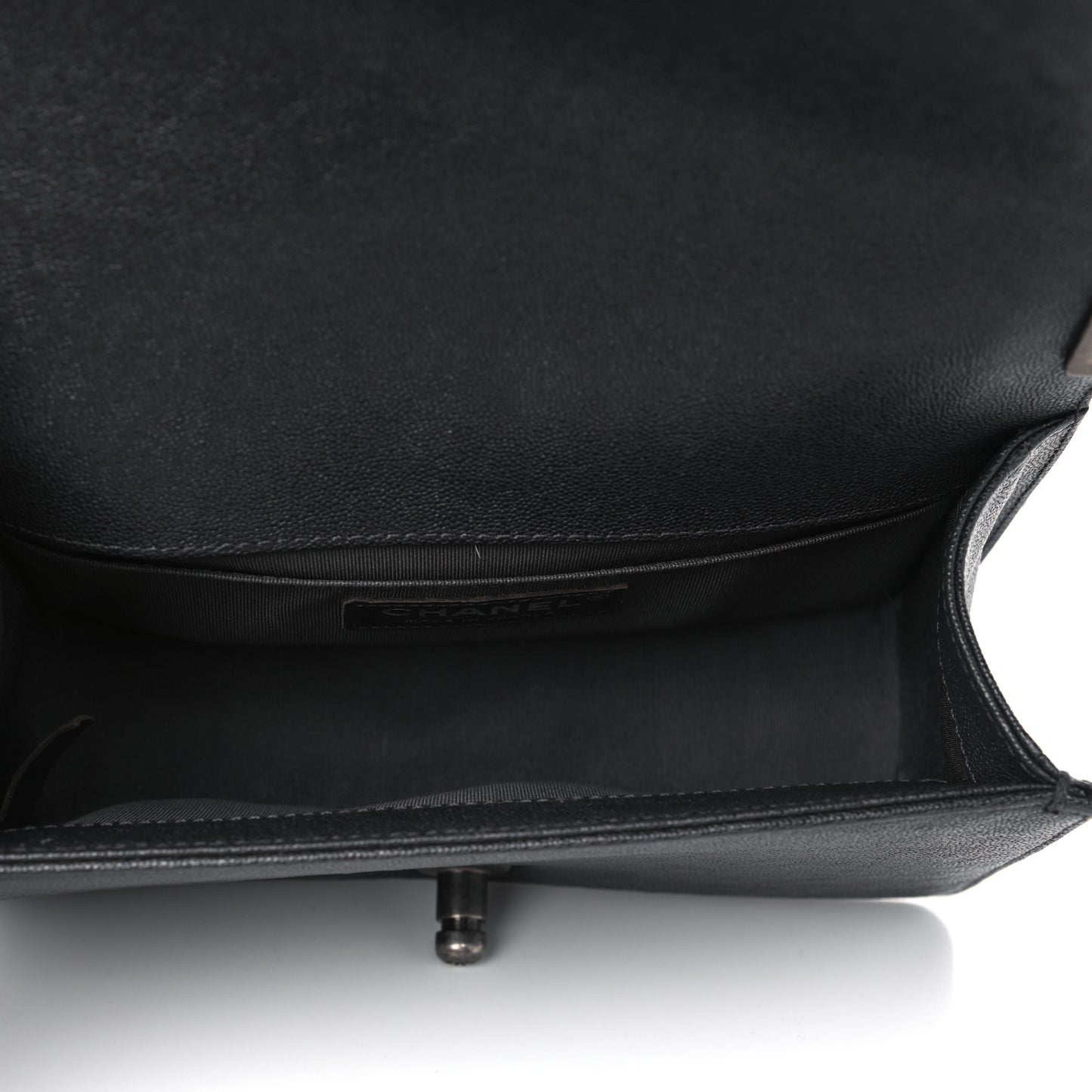 Caviar Quilted Small Boy Flap Black