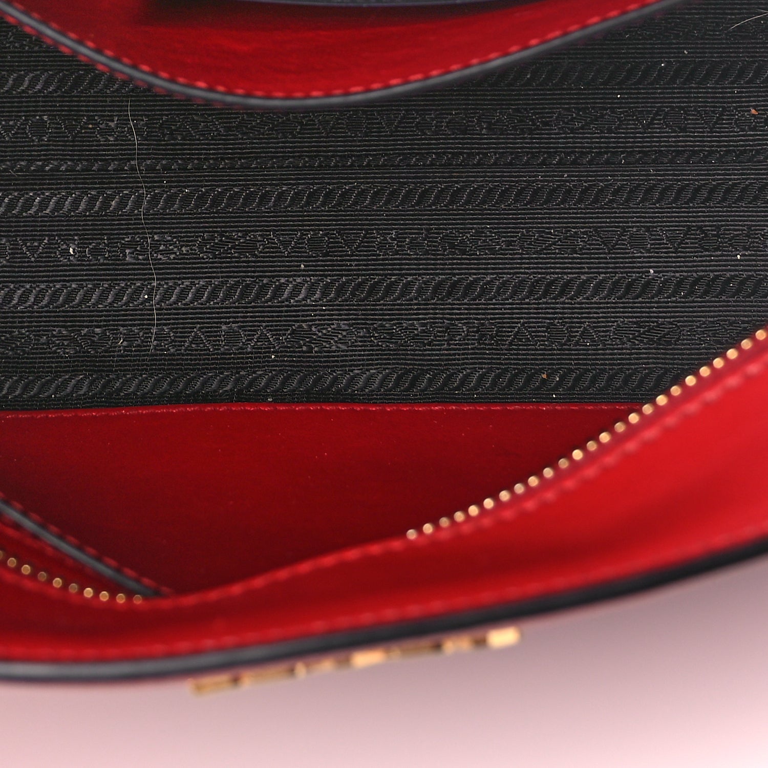 Prada Saffiano Soft Calfskin Esplanade Crossbody Bag Fuoco 4 of 8