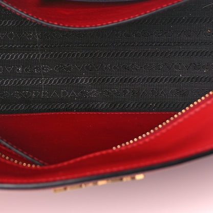 Prada Saffiano Soft Calfskin Esplanade Crossbody Bag Fuoco 4 of 8