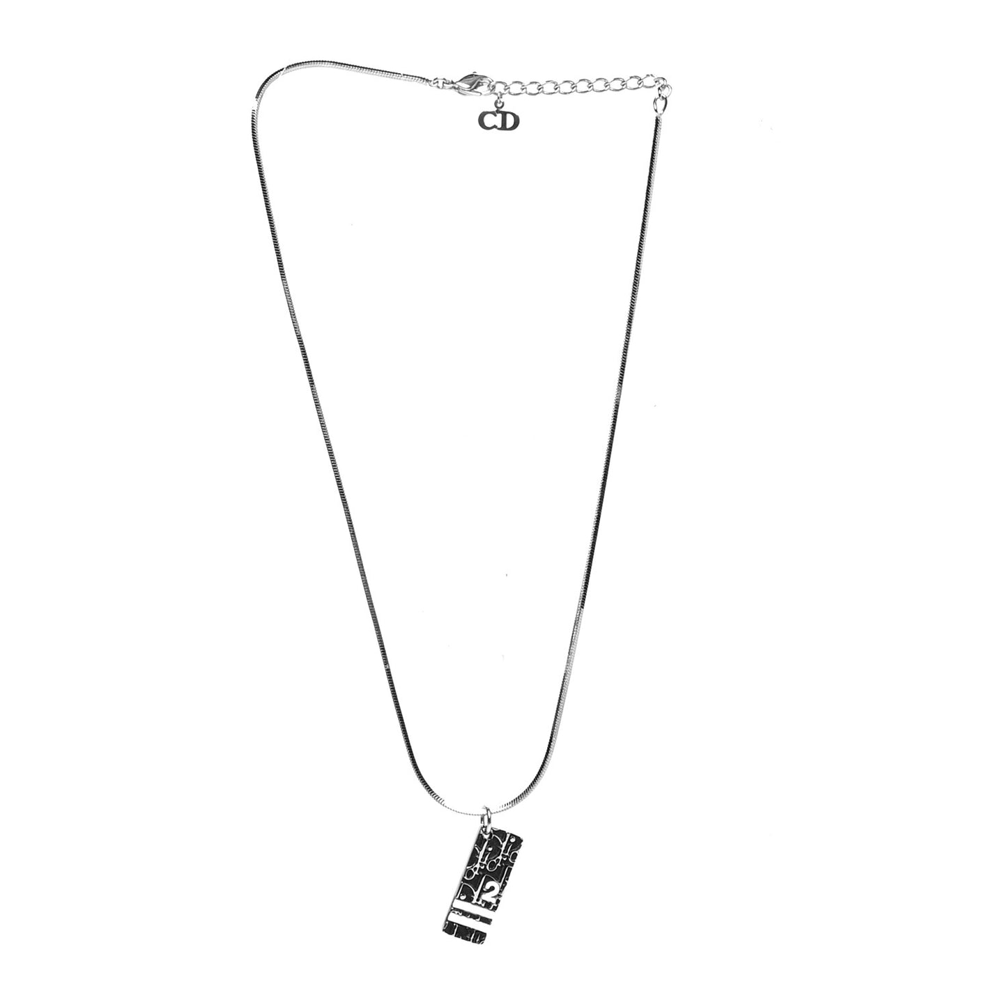 Oblique Trotter Pendant Necklace Silver