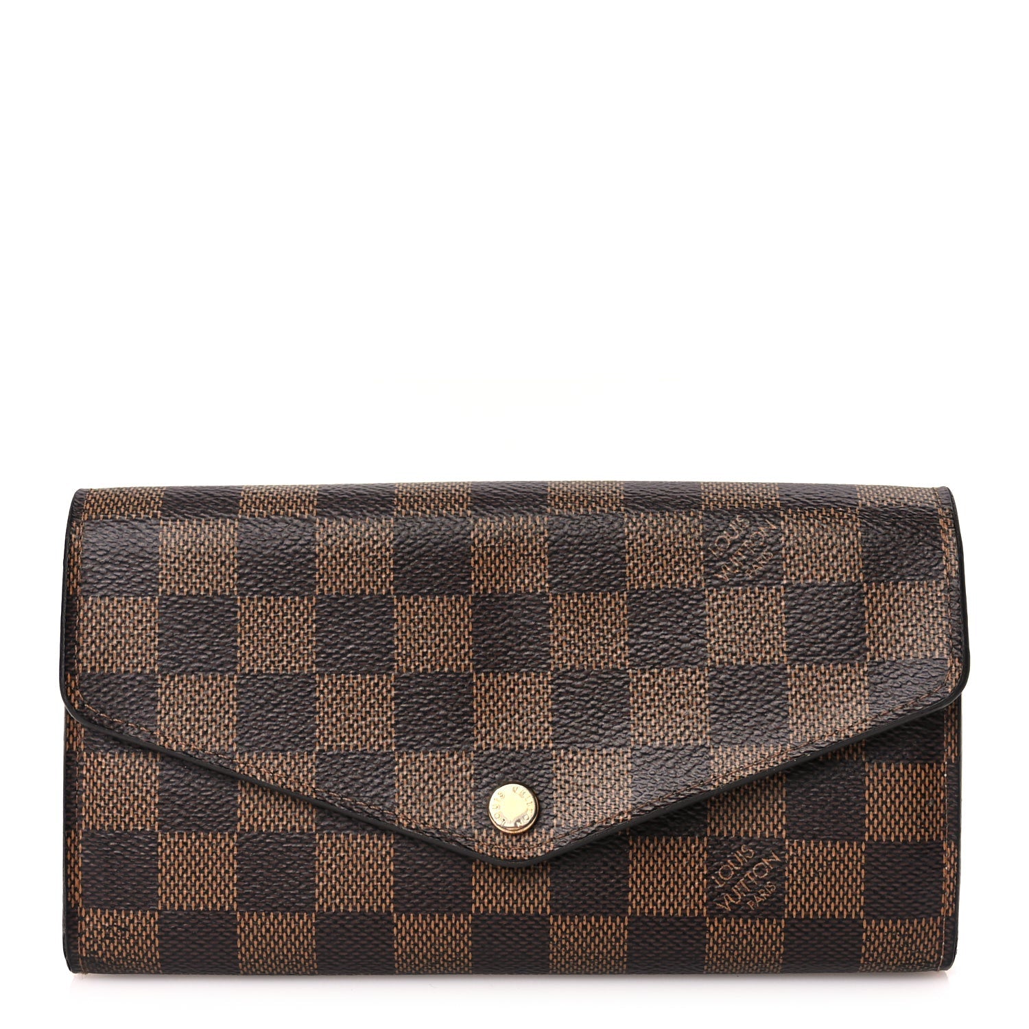 Louis Vuitton Damier Ebene Sarah Wallet NM Rose Ballerine 1 of 7