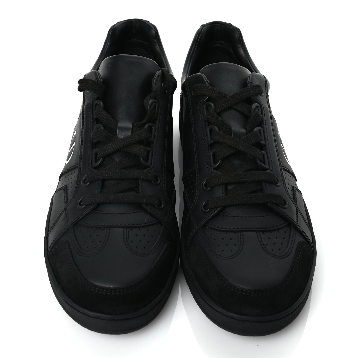 Christian Dior Calfskin Suede Logo Sneakers 36.5 Black 3 of 8
