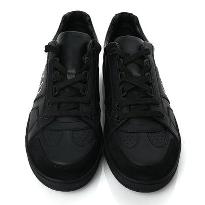 Christian Dior Calfskin Suede Logo Sneakers 36.5 Black 3 of 8