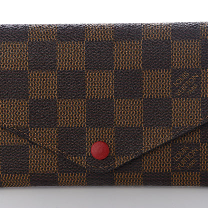 Louis Vuitton Damier Ebene Josephine Wallet Red 7 of 8