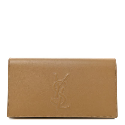Saint Laurent Calfskin Monogram Large Belle De Jour Clutch Beige 1 of 8