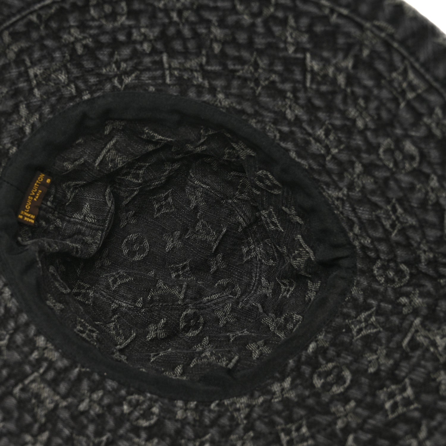 Louis Vuitton Monogram Denim Bucket Hat Black 6 of 7