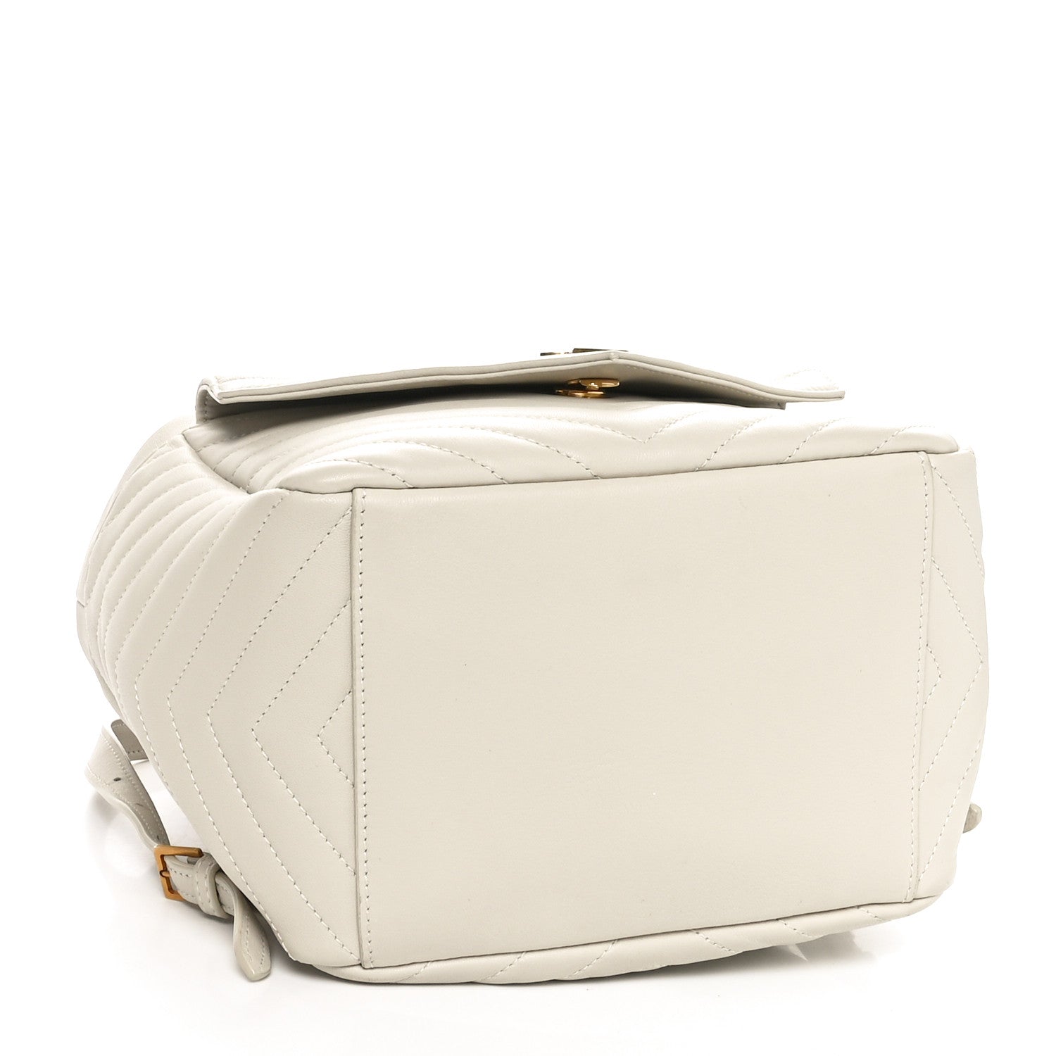 Saint Laurent Lambskin Matelasse Monogram Joe Backpack Cream 4 of 10