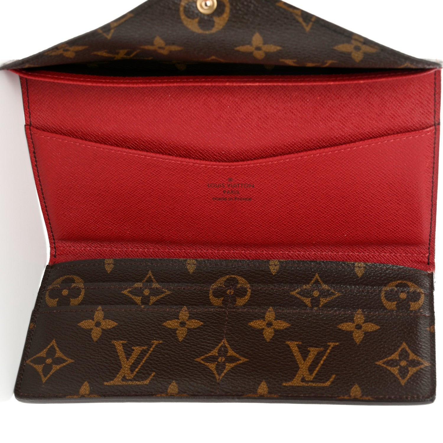 Louis Vuitton Monogram Josephine Wallet Red 5 of 13