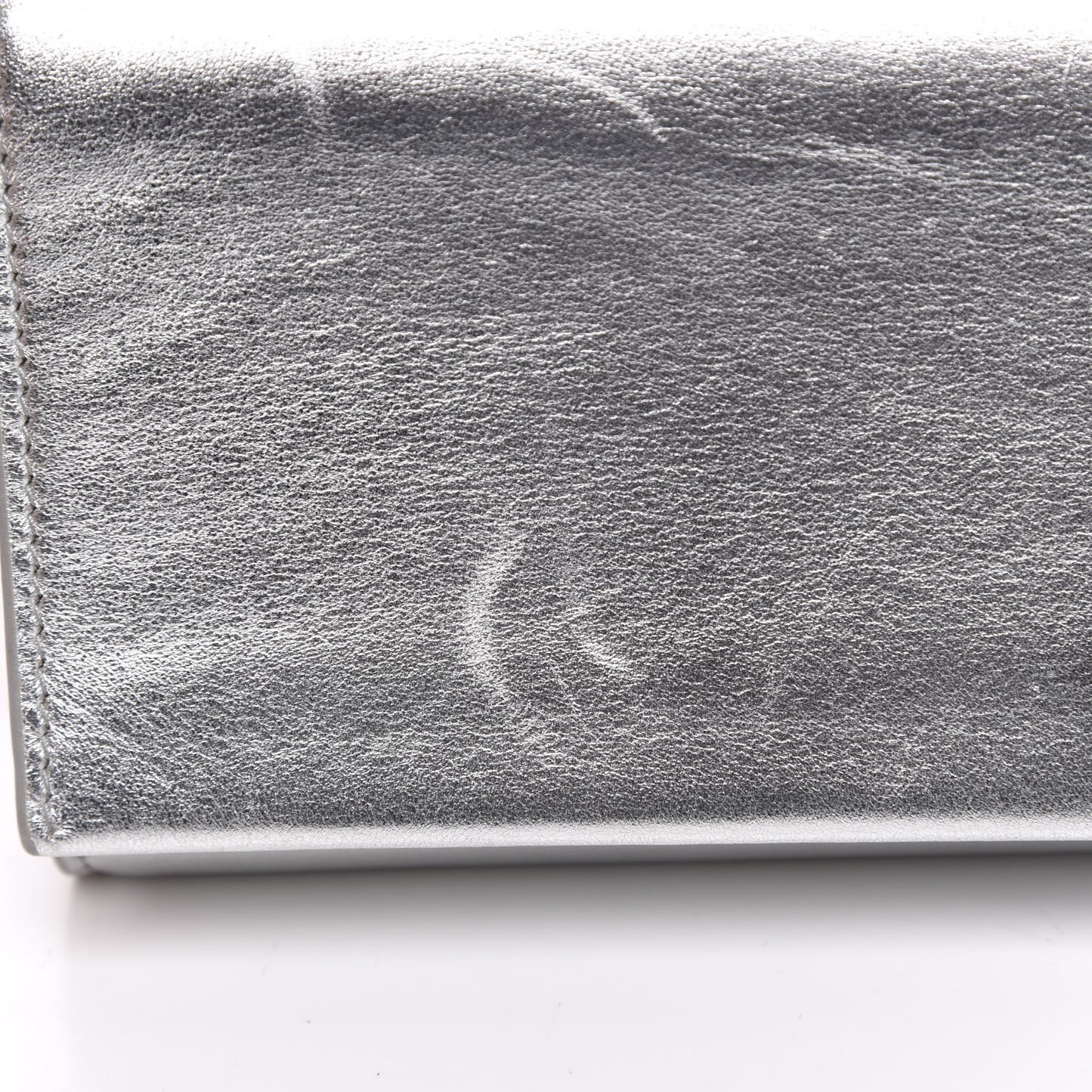 Nappa Silk Fetiche Clutch Argento