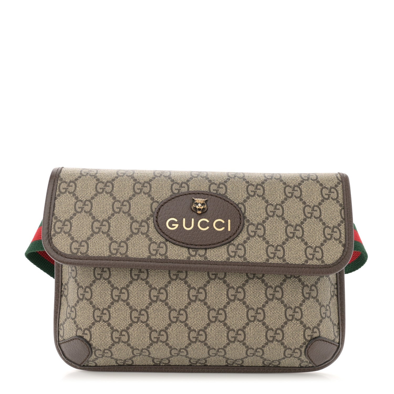 Gucci GG Supreme Monogram Neo Vintage Web Belt Bag Brown 1 of 7