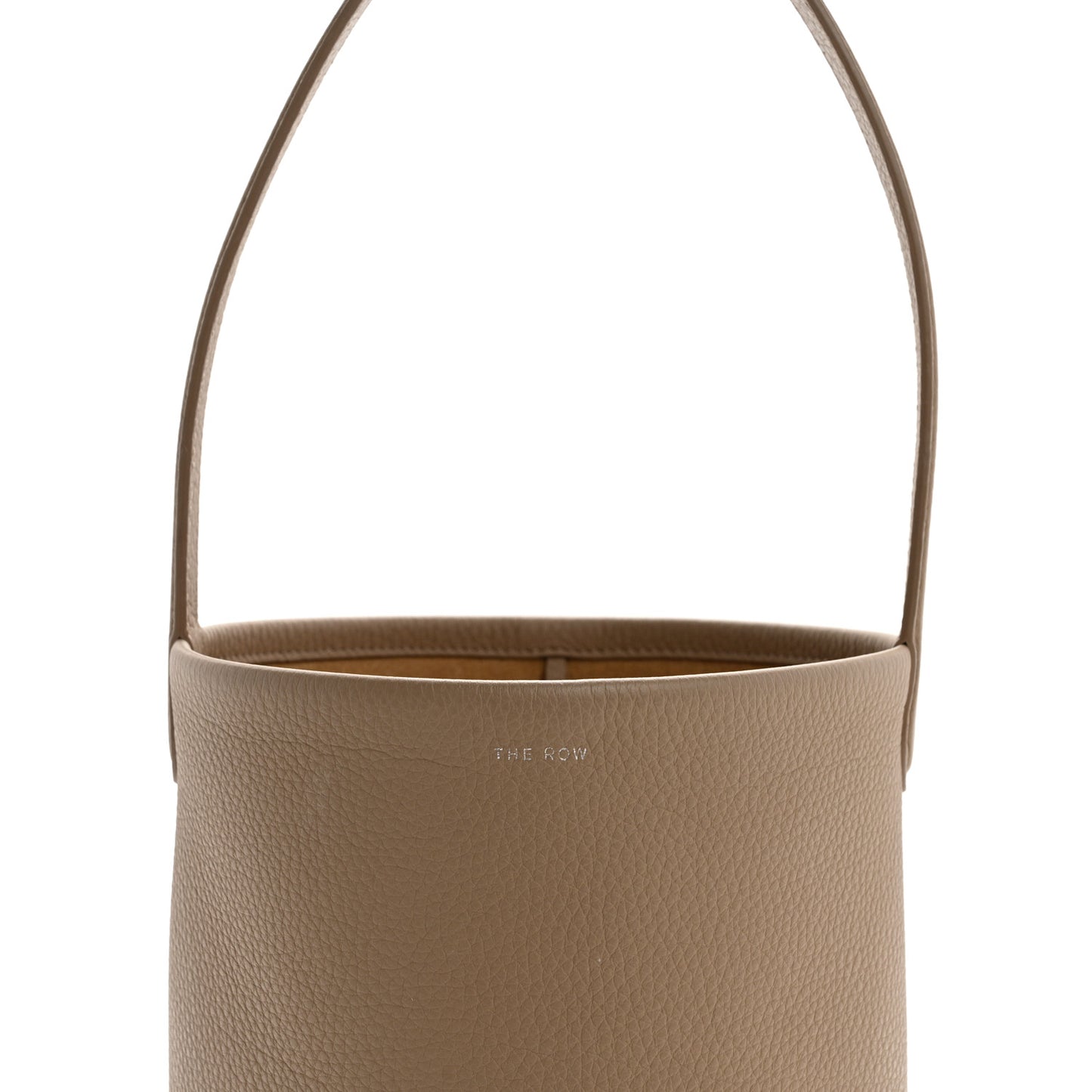 Grained Calfskin Small N/S Park Tote Dark Taupe