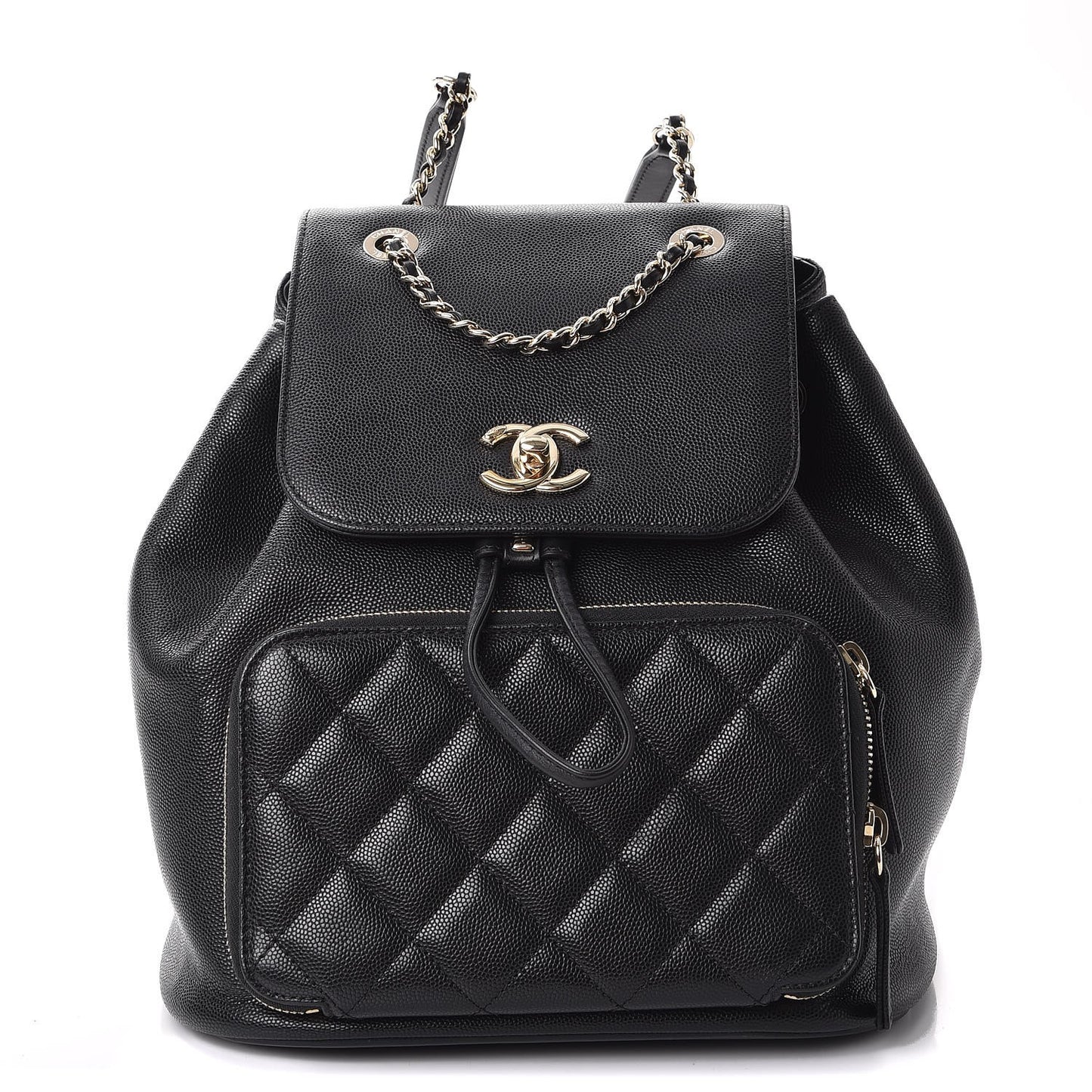 Caviar Quilted Business Affinity Backpack Black