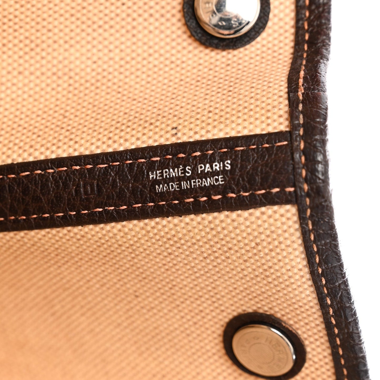 Buffle Skipper Toile Garden Party 36 MM Tote Marron Fonce