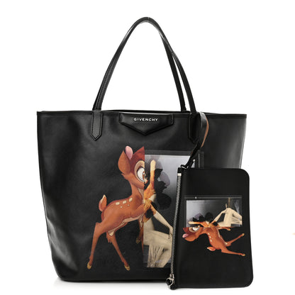 Givenchy Textured Coated Canvas Bambi Print Medium Antigona Tote 1 of 16