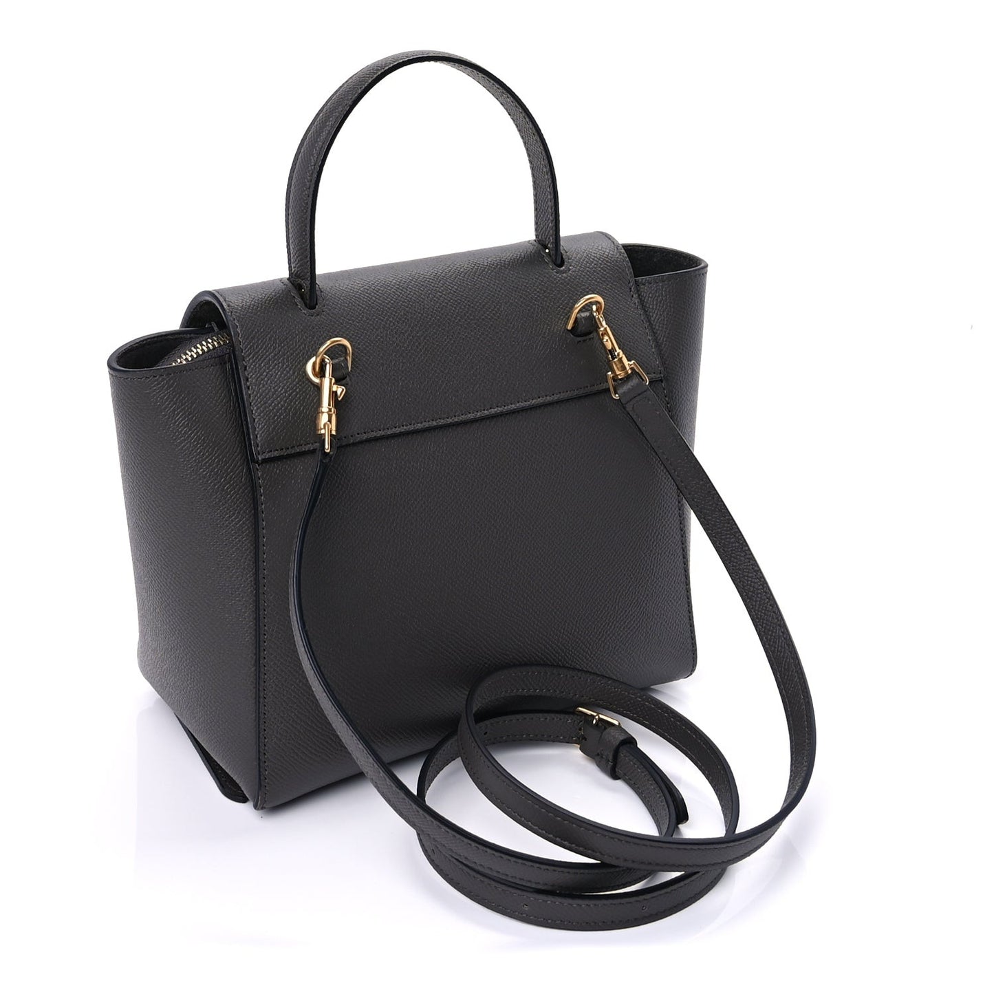 Grained Calfskin Nano Belt Bag Grey
