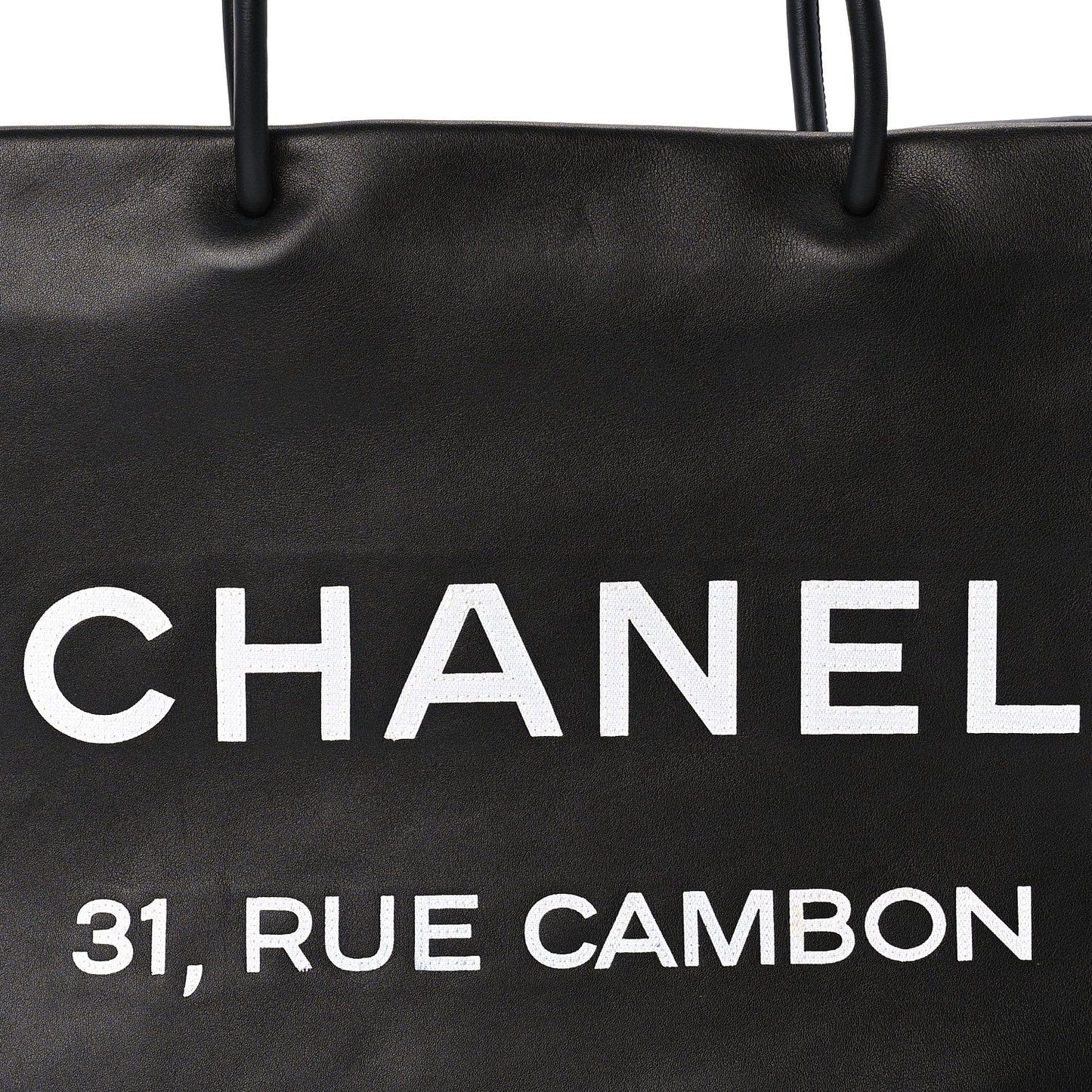 Calfskin Large Essential 31 Rue Cambon Tote Black