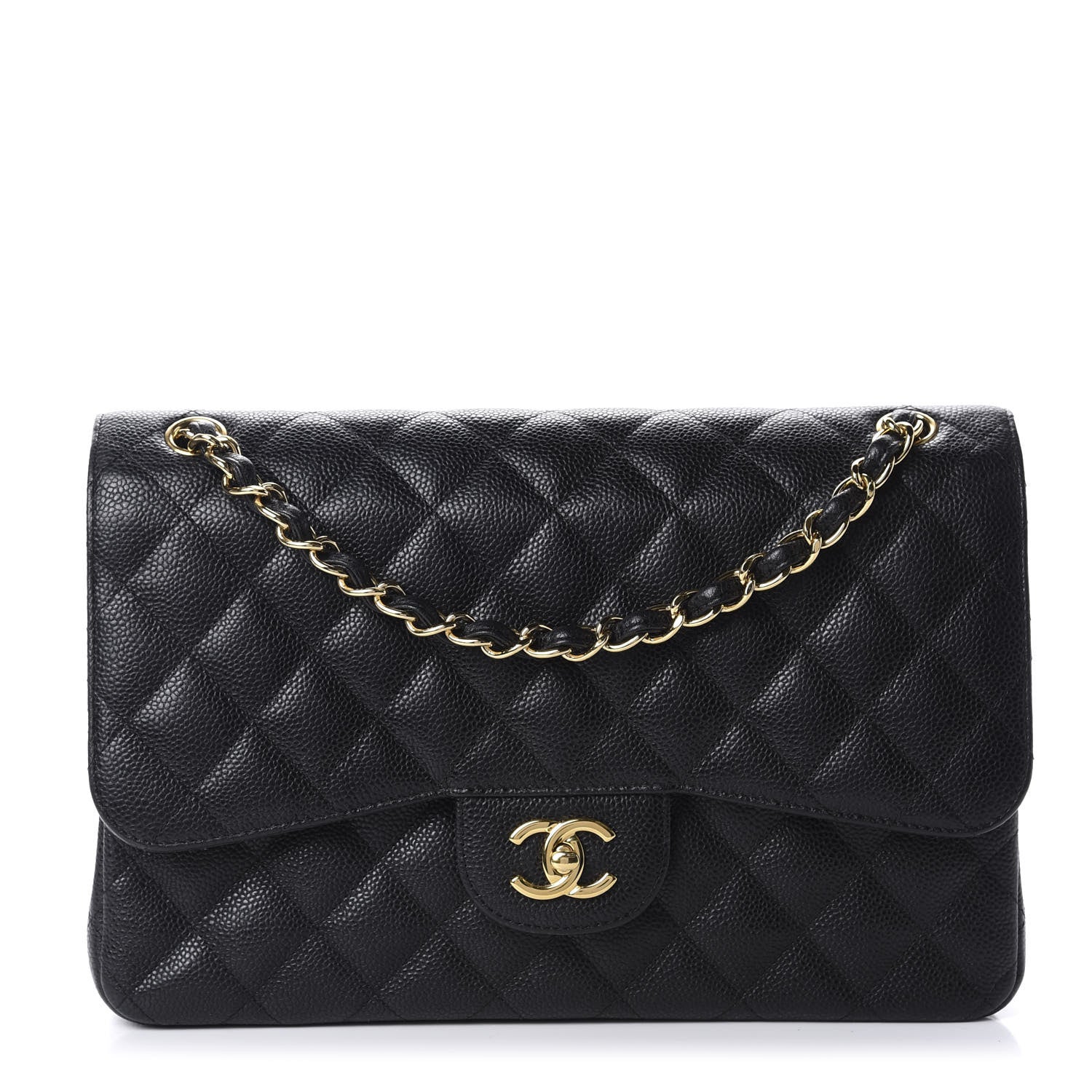 Chanel Caviar Quilted Jumbo Double Flap Black 1 of 11