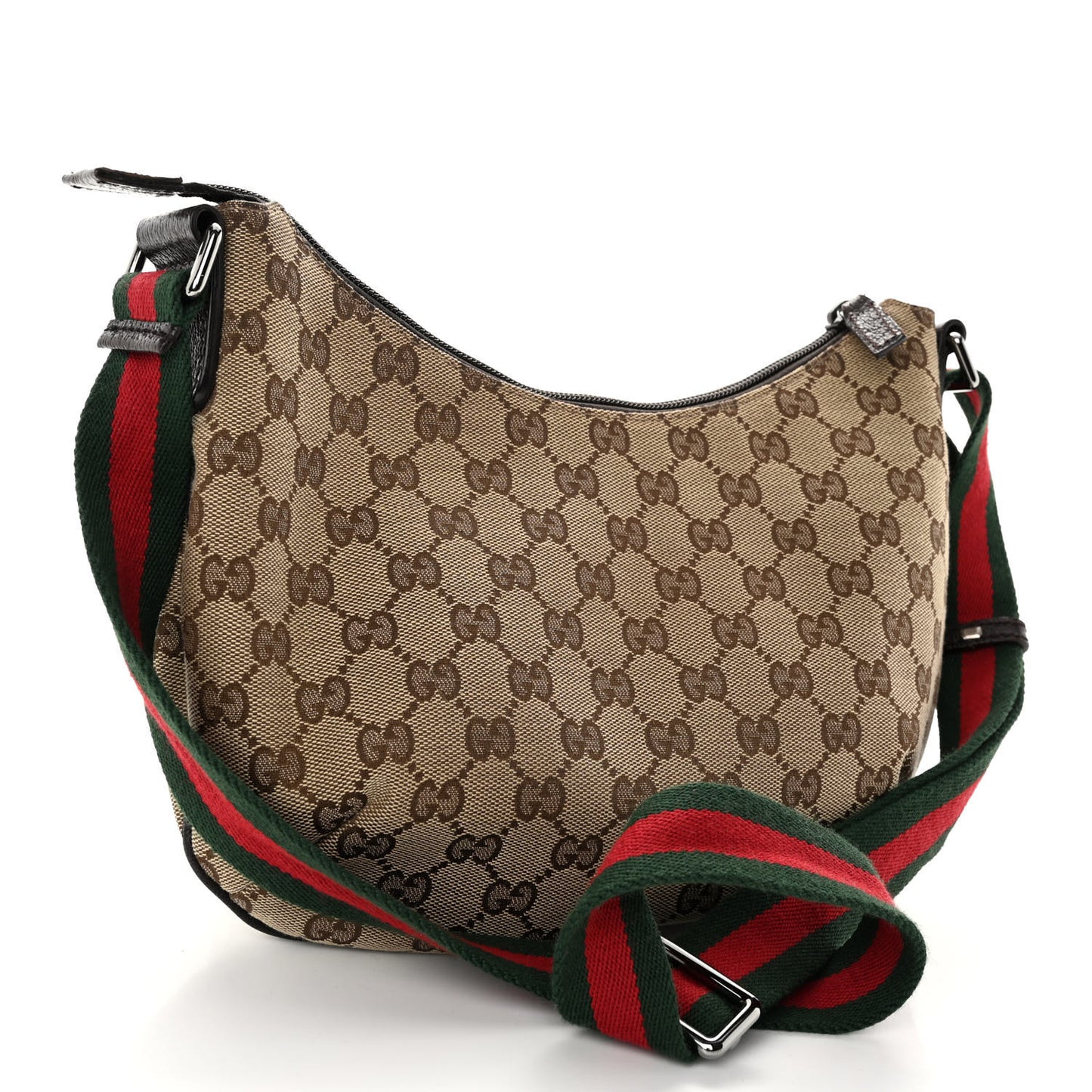 Monogram Web Sherry Line Shoulder Bag Dark Brown