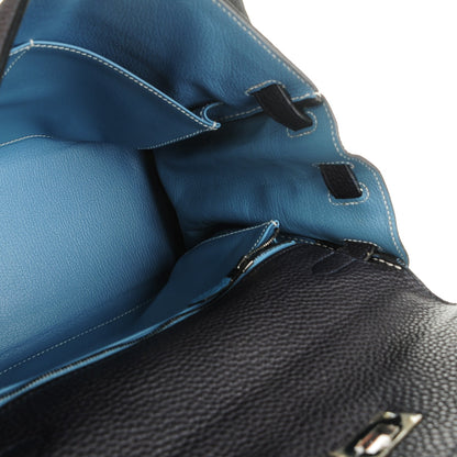 Hermes Togo Kelly Retourne 28 Indigo Blue Jean 22 of 25