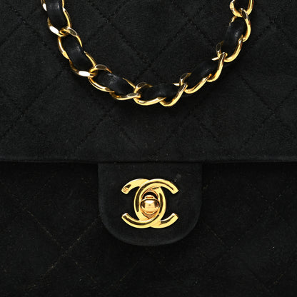 Chanel Suede Quilted Mini Square Flap Black 8 of 10
