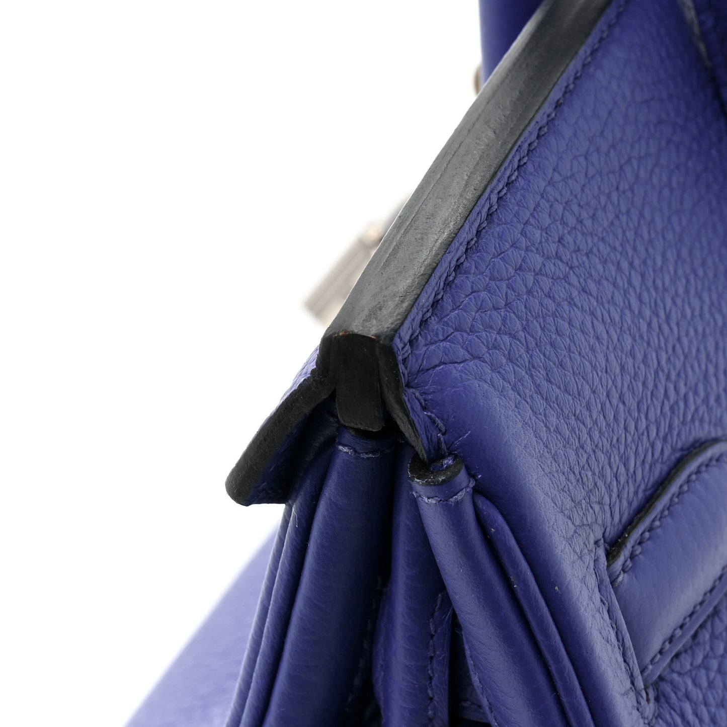 Taurillon Clemence Birkin 30 Bleu Electrique