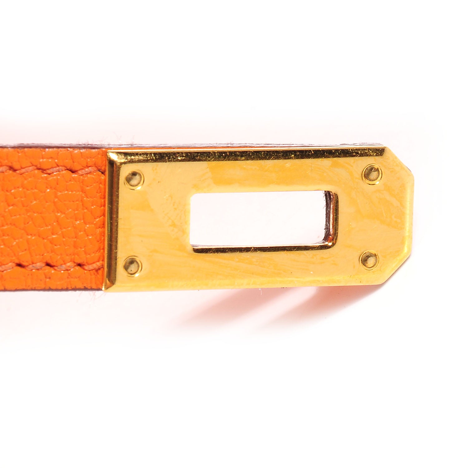 Hermes Chevre Mysore Kelly Longue Wallet Orange 3 of 18