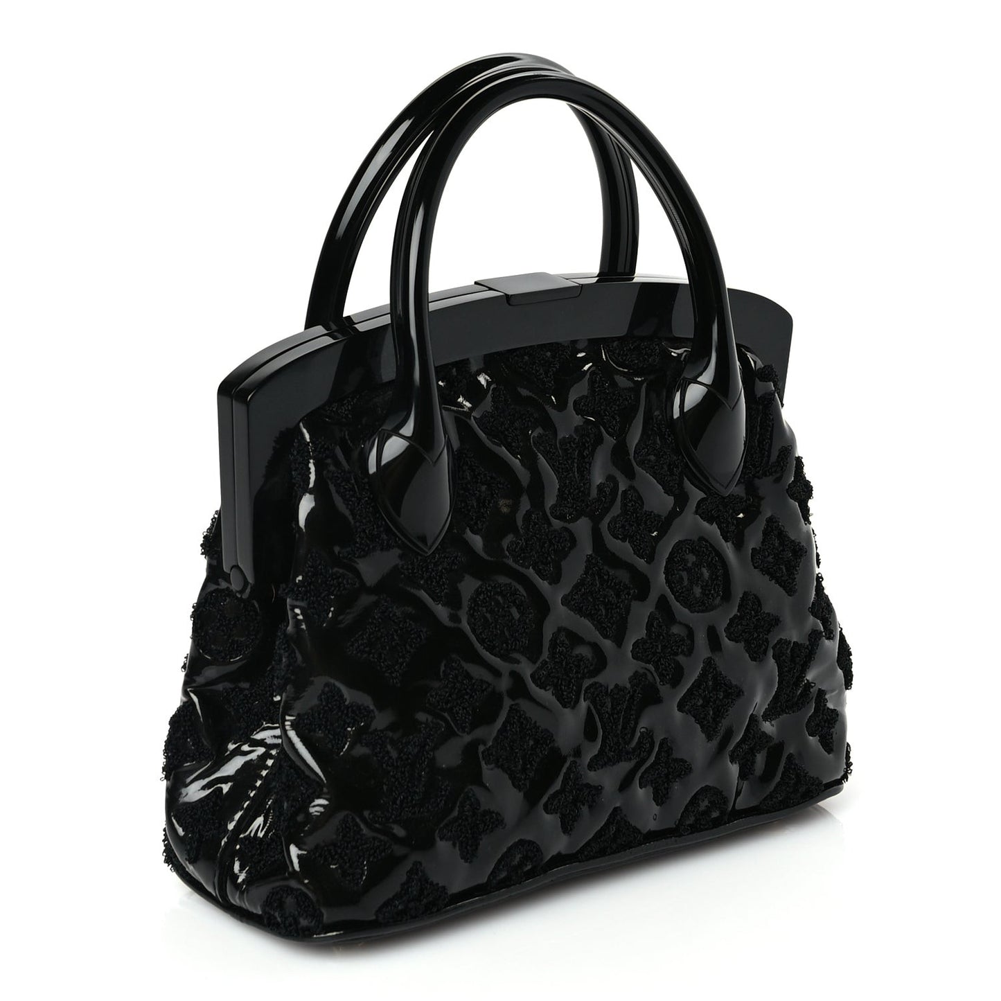 Patent Lambskin Fascination Lockit BB Frame Black
