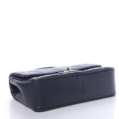 Chanel Lambskin Quilted Easy Carry Flap Navy 4 of 11