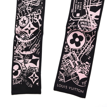 Louis Vuitton Silk Boarding Bandeau Black Pink 3 of 5