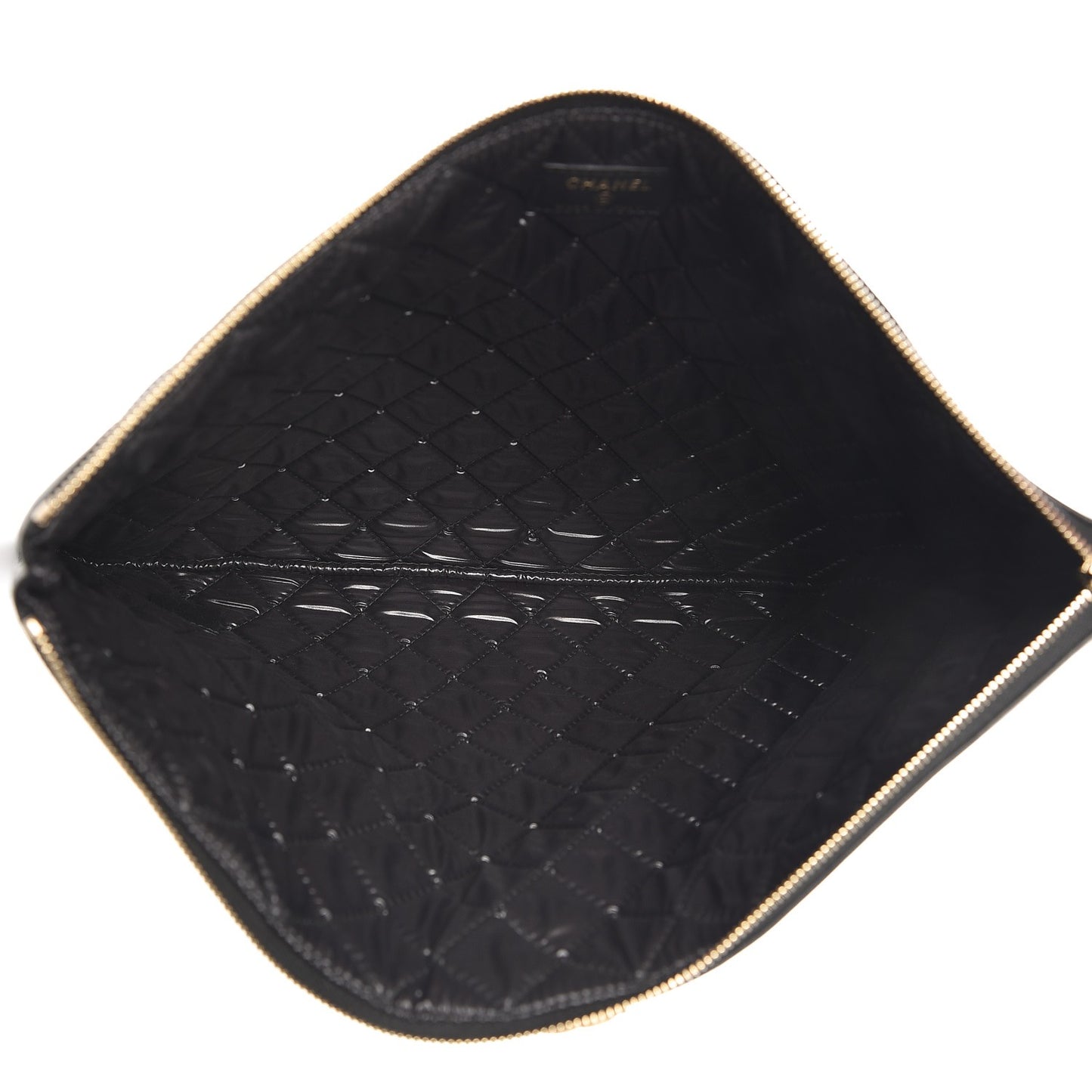 Caviar Quilted Large Boy Cosmetic Case Black