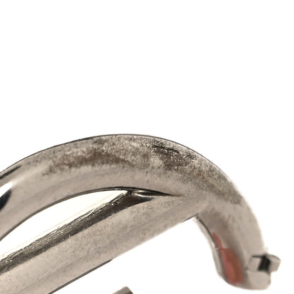 Fendi Metal FF Hoop Earrings Silver 6 of 6