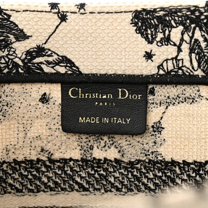 Christian Dior Canvas Embroidered Small Zodiac Toile De Jouy Book Tote Latte 6 of 7