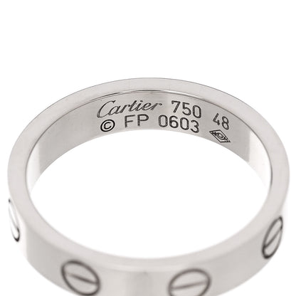 Cartier 18K White Gold 3.6mm LOVE Ring 48 4.5 4 of 7