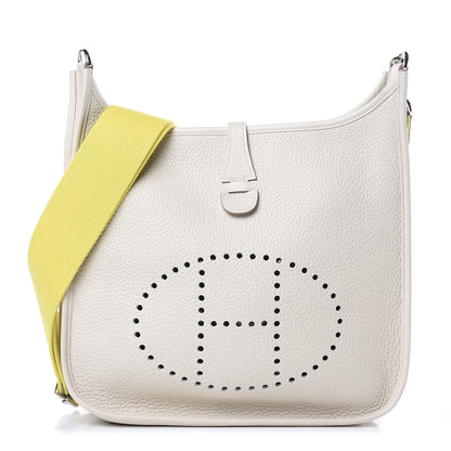 Hermes Taurillon Clemence Amazone Evelyne III PM Craie Lime 1 of 11