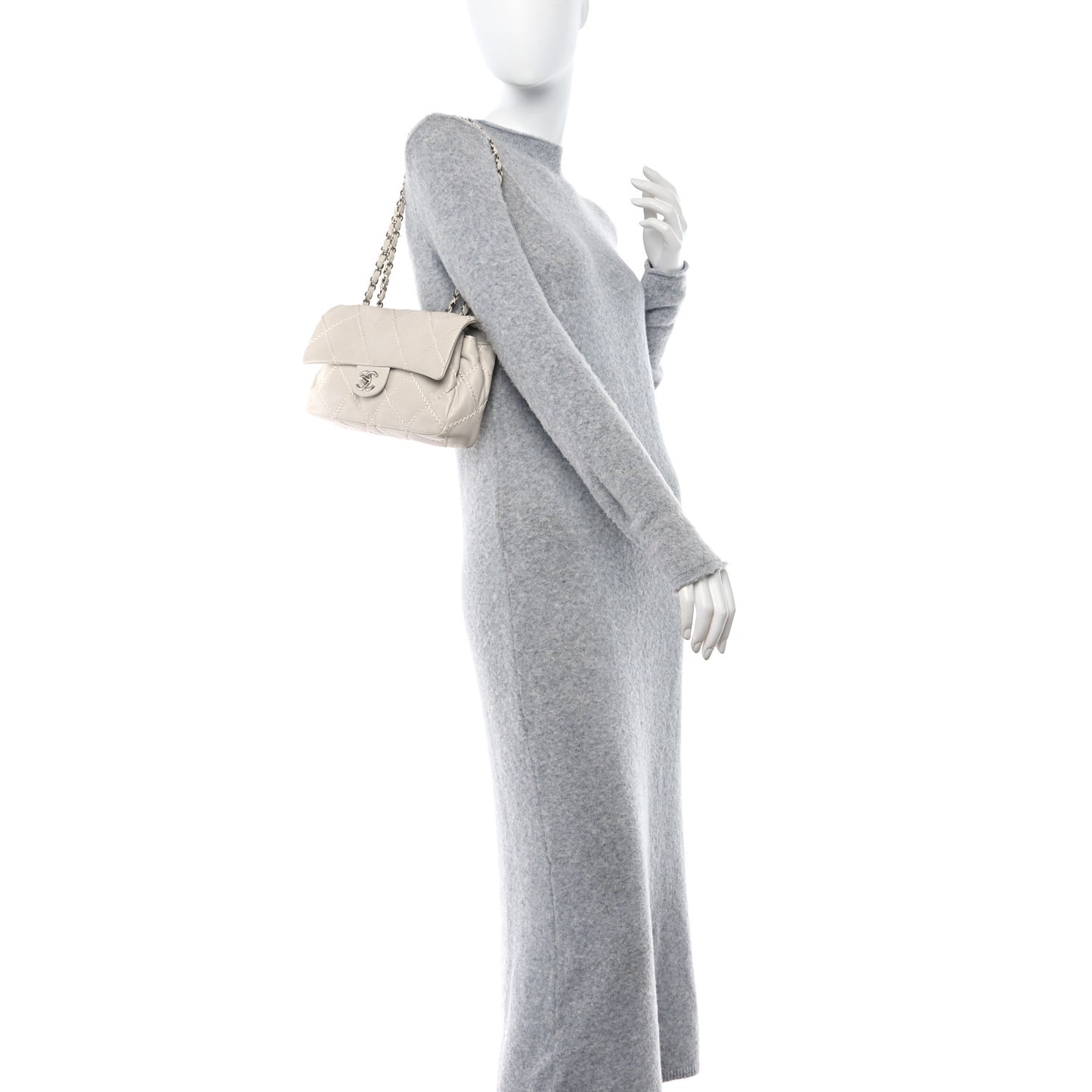 Calfskin Ultimate Stitch Flap Gold