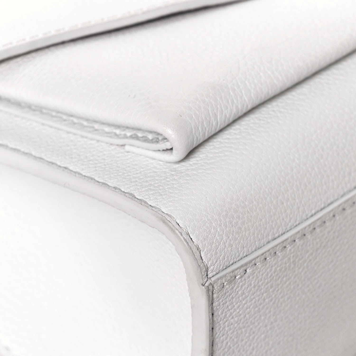 Louis Vuitton Soft Calfskin Mylockme Chain Bag BB White 8 of 16