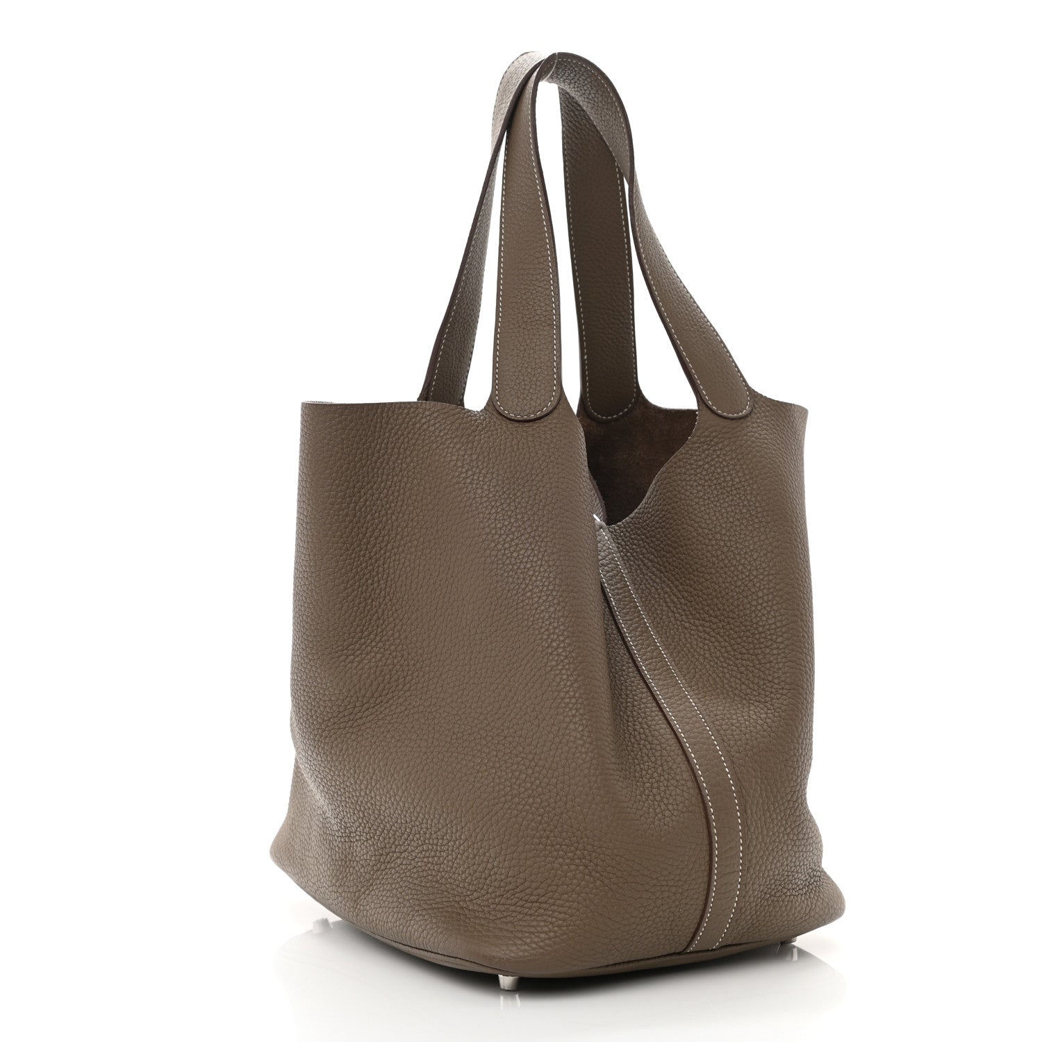 Hermes Taurillon Clemence Picotin Lock 26 GM Etoupe 3 of 11