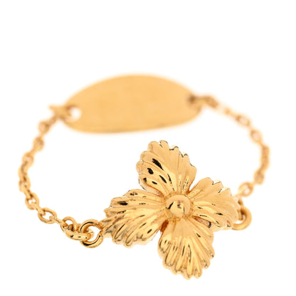 Louis Vuitton Crystal Blooming Strass Ring Set M Gold 3 of 9