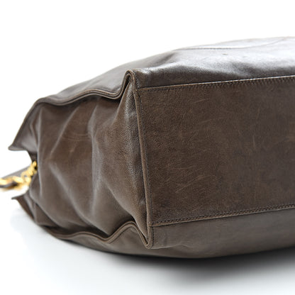 Chanel Lambskin CC Tote Brown 8 of 10