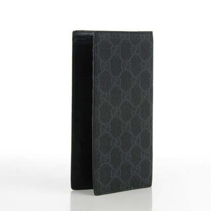 Gucci Monogram Coated Canvas Checkbook Cover Black 3 of 7