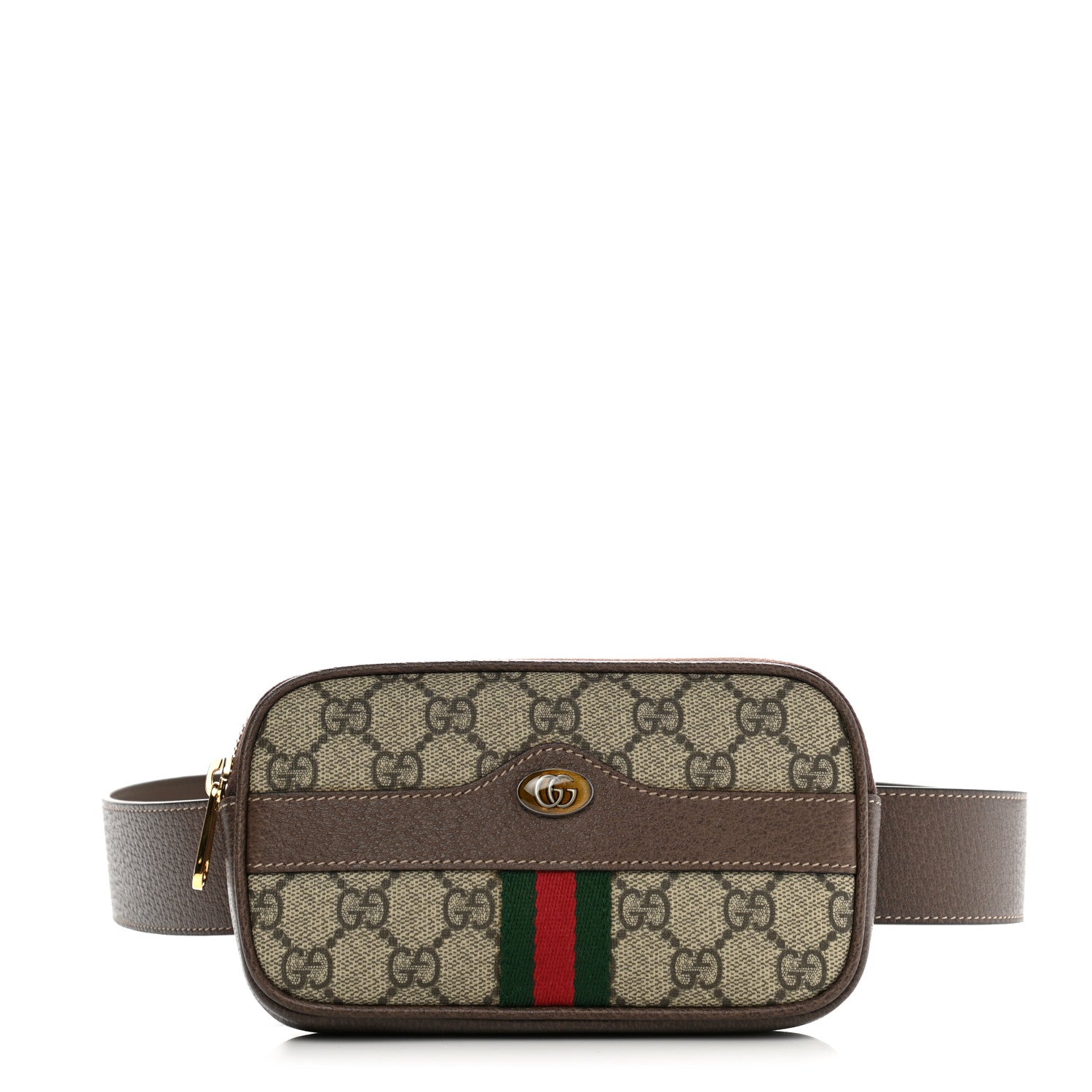 Gucci GG Supreme Monogram Ophidia Belted iPhone Case 95 38 Dark Brown 1 of 13