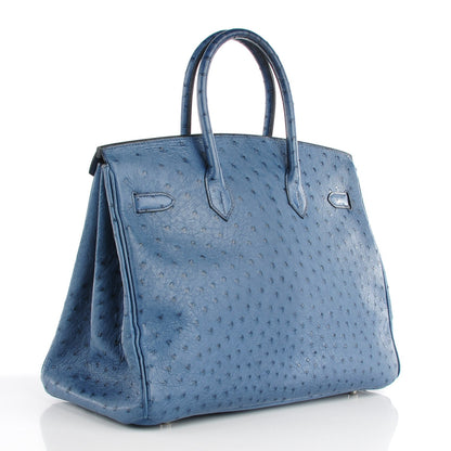 Hermes Ostrich Birkin 35 Bleu Roi 3 of 27