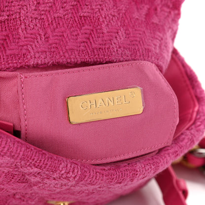 Chanel Tweed Quilted Chanel 19 Waist Bag Pink 6 of 11