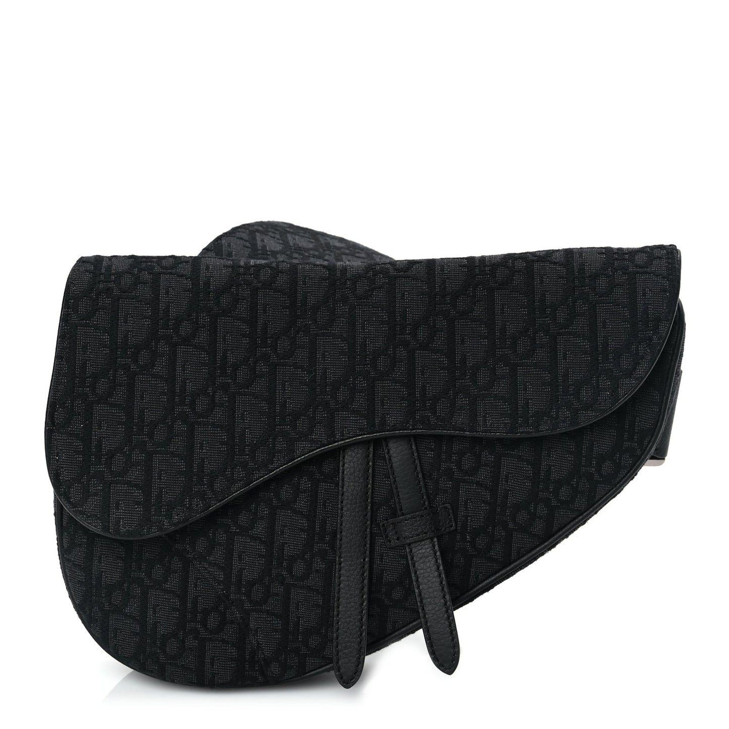 Oblique Mens Saddle Bag Black Blue