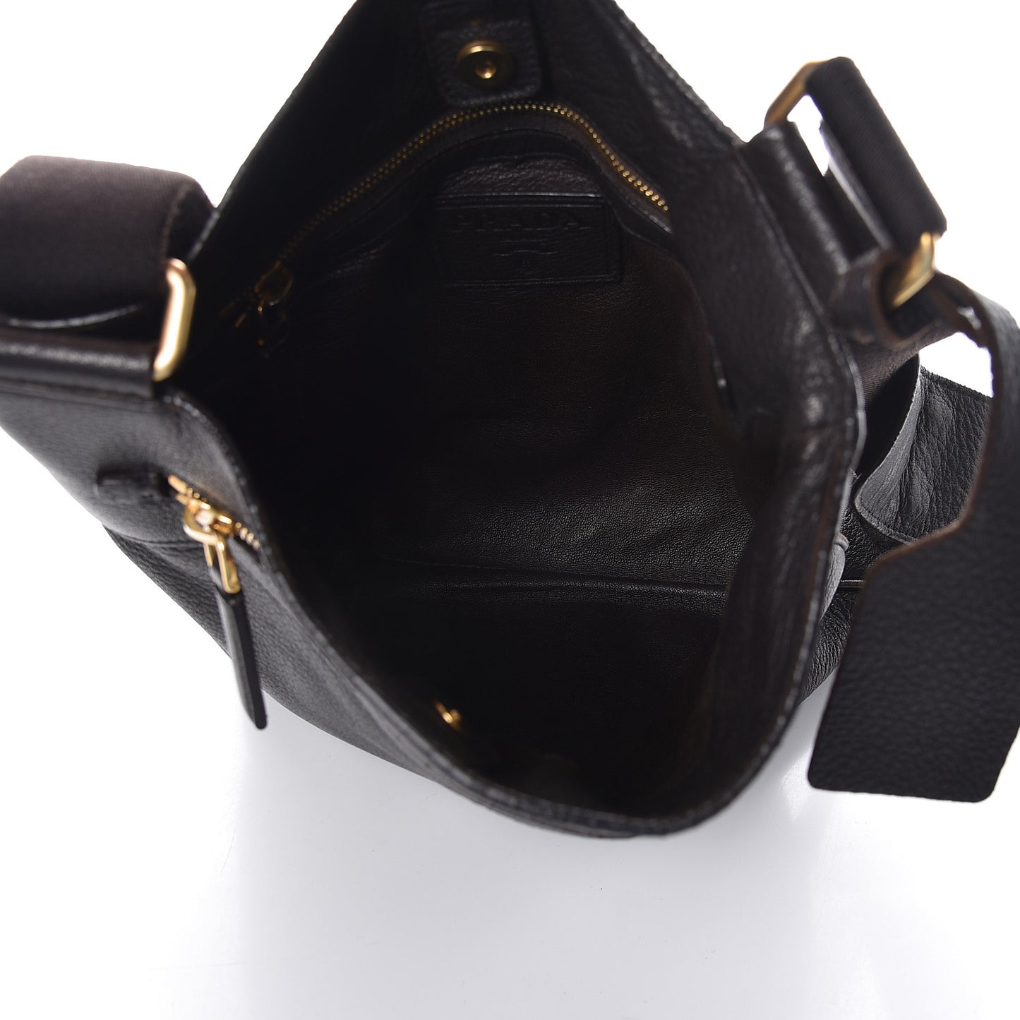 Cervo Deerskin Flat Messenger Bag Ebano