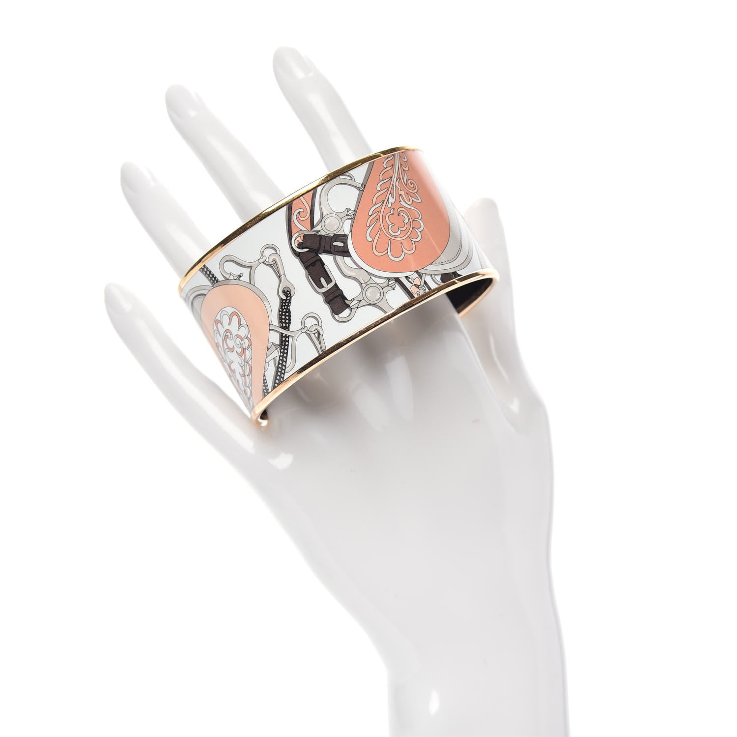 Hermes Enamel Printed Extra Wide Bracelet 70 2 of 5