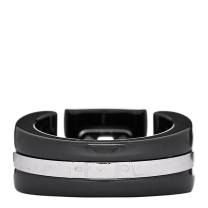 Chanel 18K White Gold Diamond Black Ceramic Medium Ultra Ring 54 6.75 3 of 5