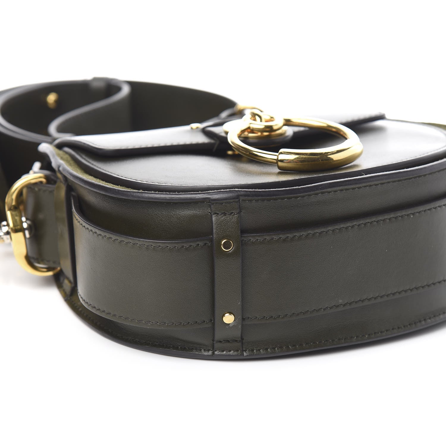 Chloe Calfskin Suede Small Tess Bag Deep Forest 11 of 13