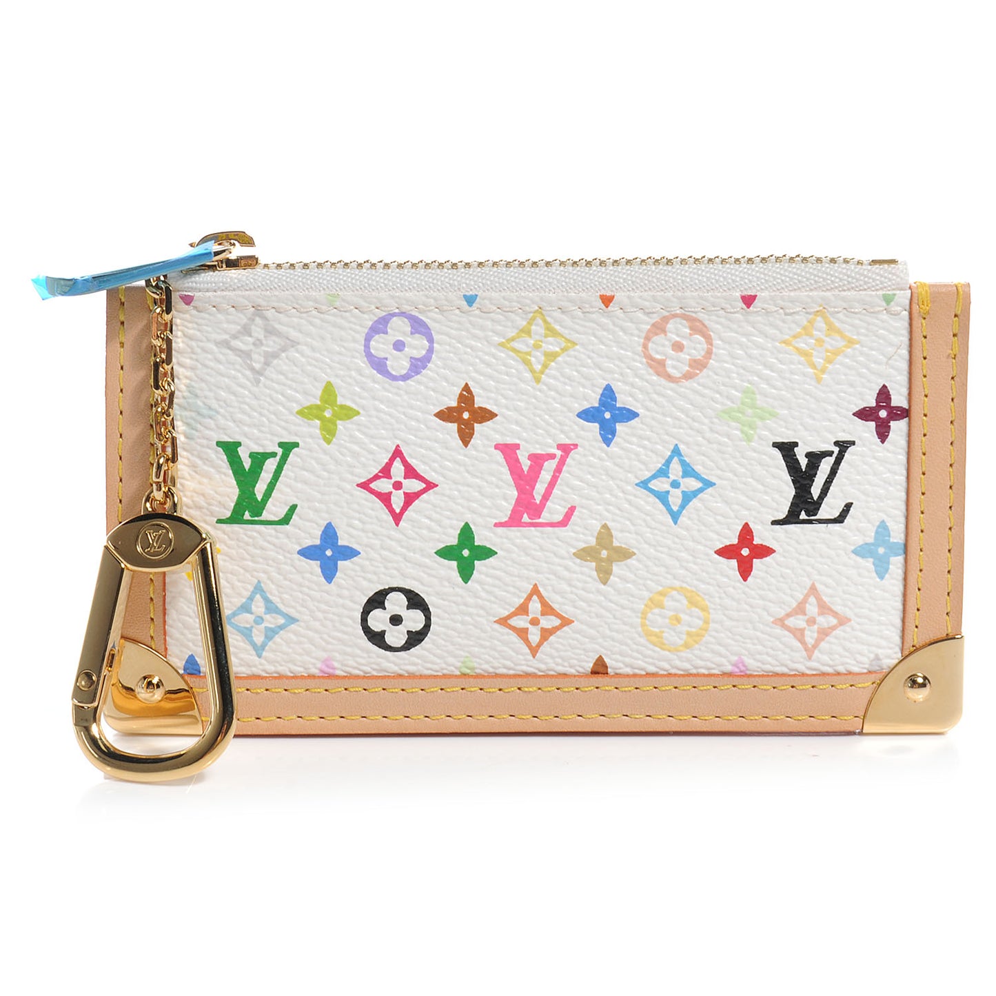 Monogram Multicolor Key Pouch White